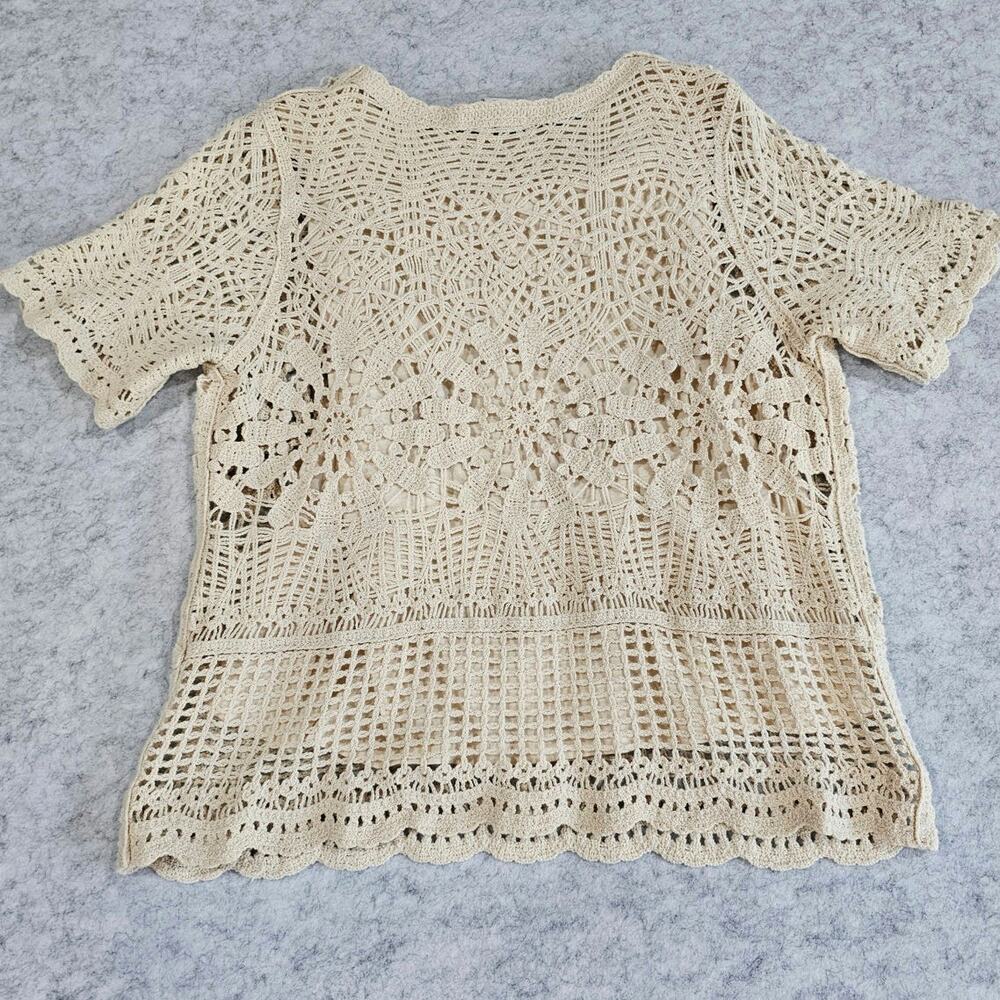 Design History Crochet Lace Top, Boho, Fully lined, Cotton, Womens Sz M, New - Picture 3 of 8
